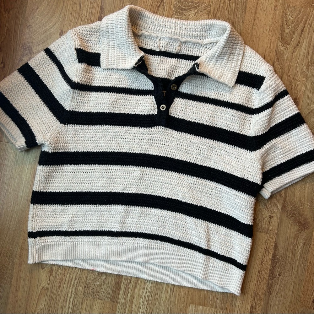 Universal Thread Collared Pullover Sweater Cream … - image 3